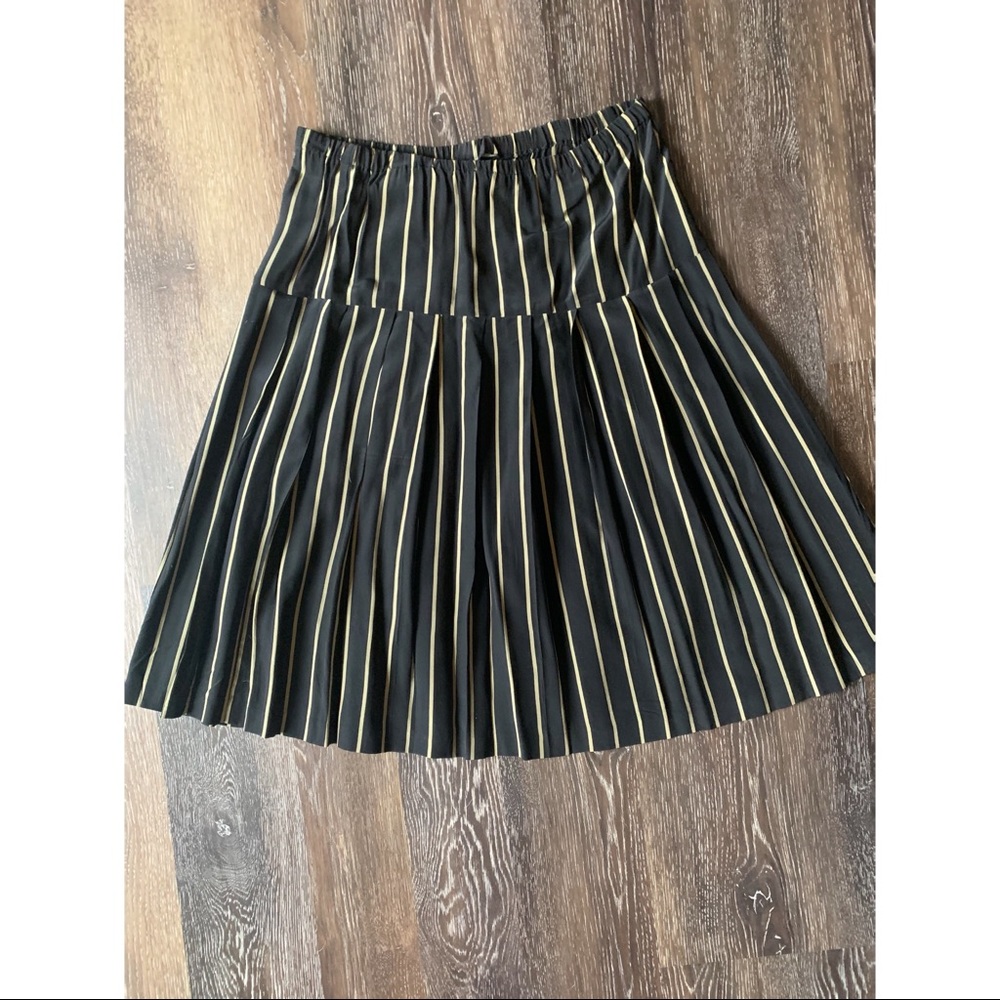 Vintage Silk Anne Taylor Vertical Striped Skirt